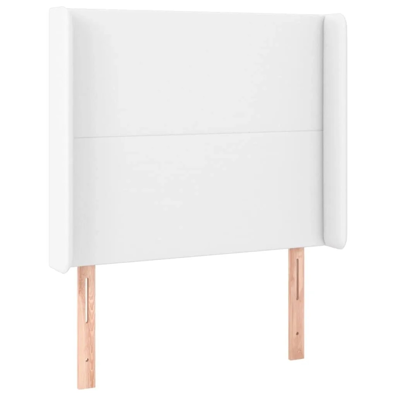 vidaXL Kopfteil mit Ohren Weiß 103x16x118/128 cm Kunstleder 3119385