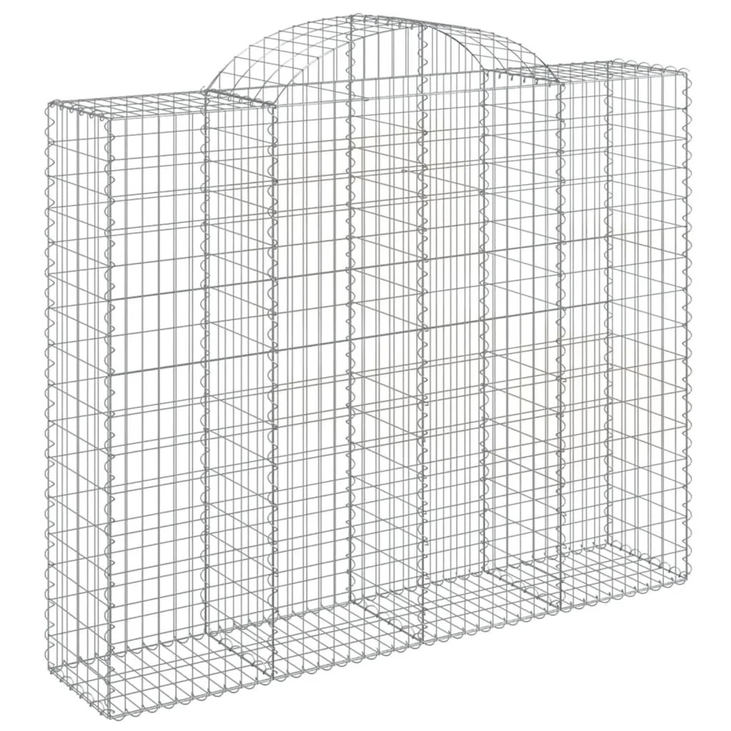 vidaXL Gabionen mit Hochbogen 10 Stk 200x50x160/180cm Verzinktes Eisen 3146391