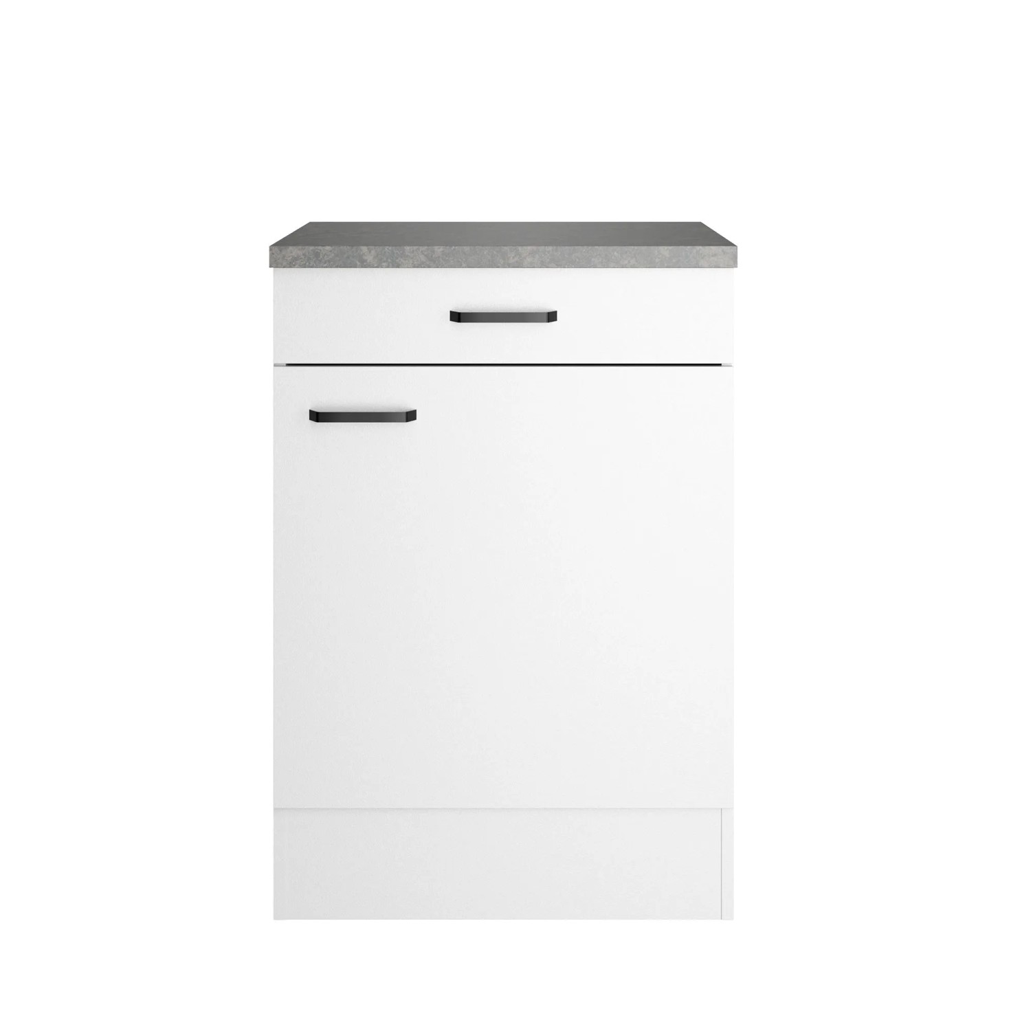 OPTIFIT Unterschrank Bonn214 60 x 88 x 60 cm Weiß mit Tür