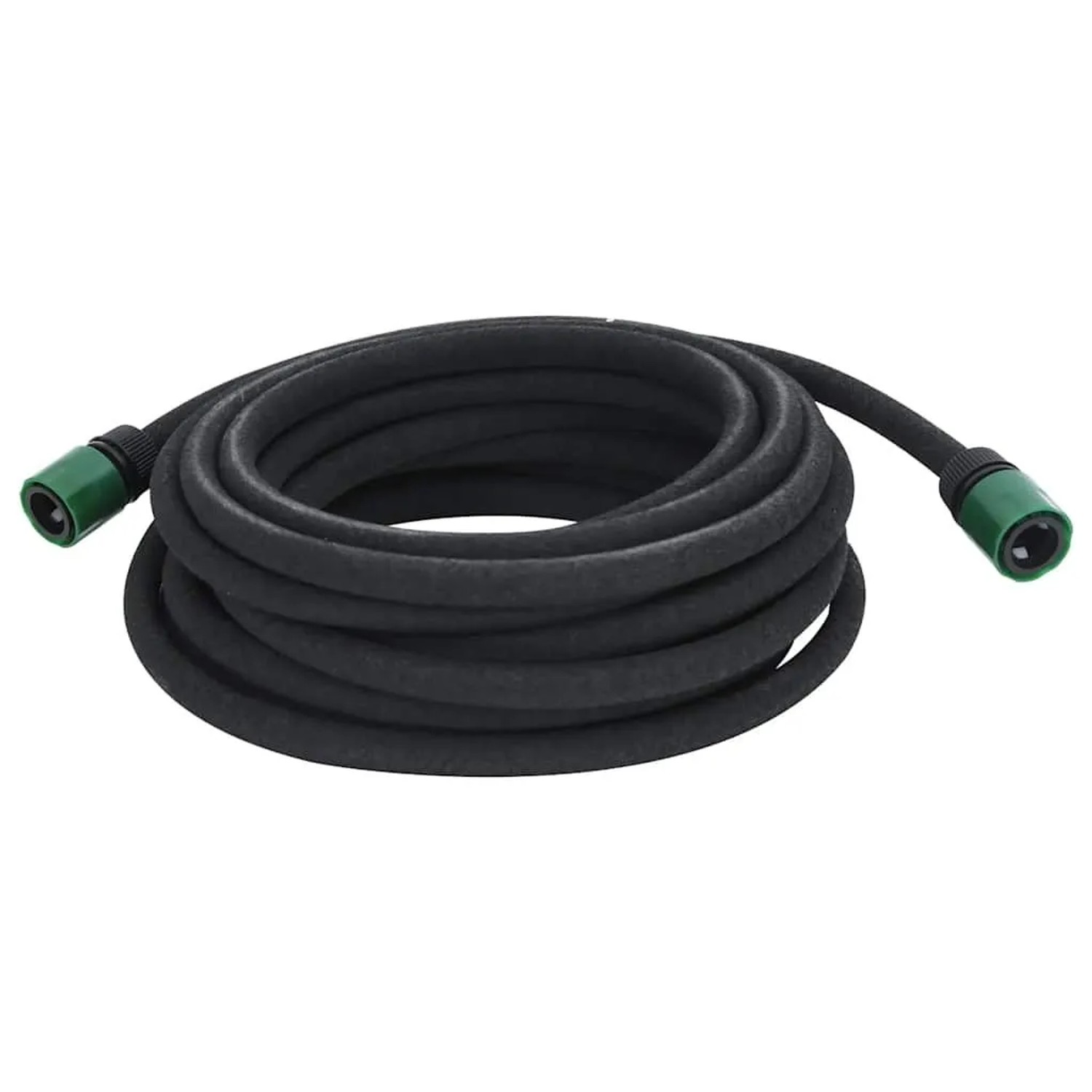 vidaXL Tropfschlauch Schwarz 10 m Gummi 155869