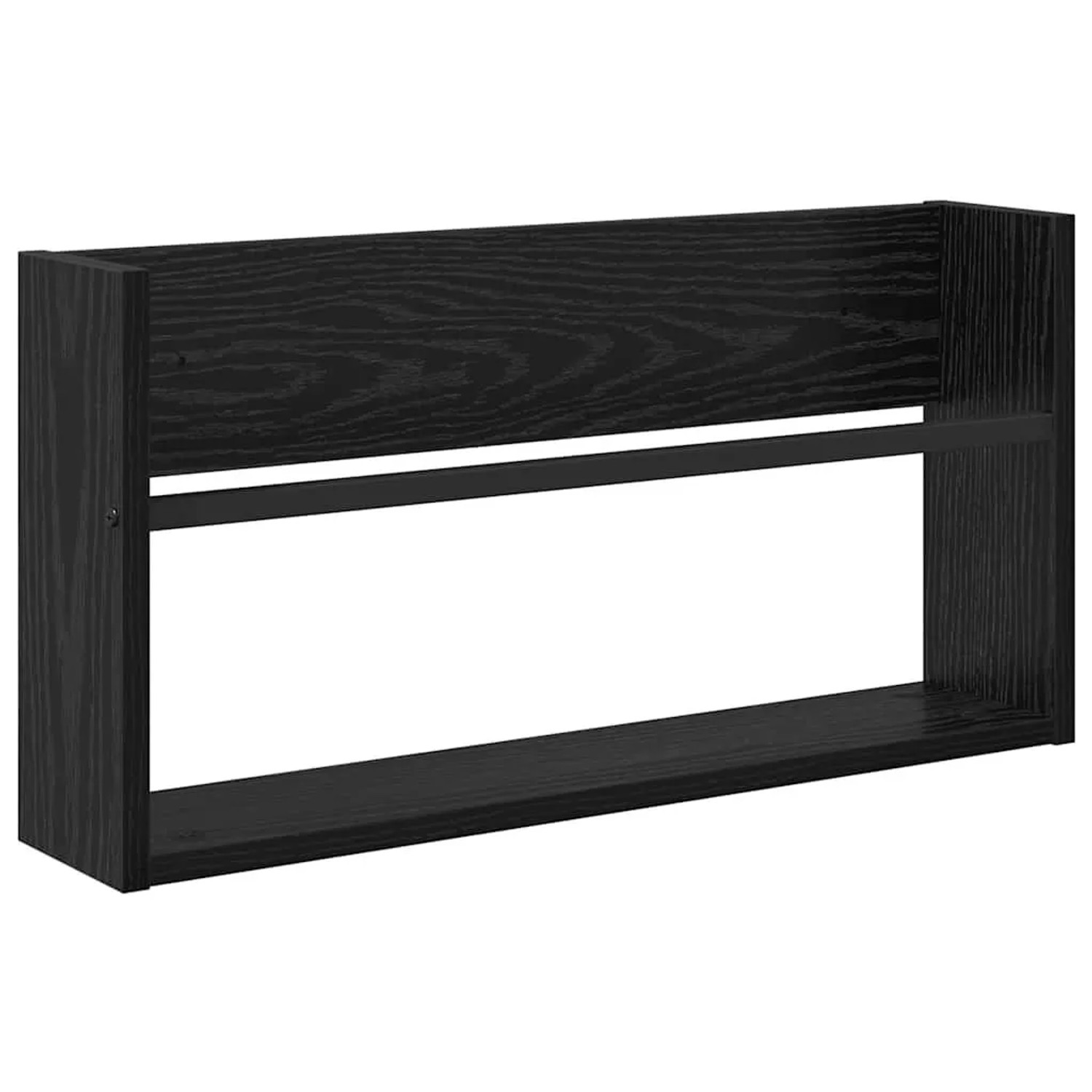 vidaXL Magazinregal Schwarz Eichen-Optik 60 x 12 x 30 cm Holzwerkstoff 890792