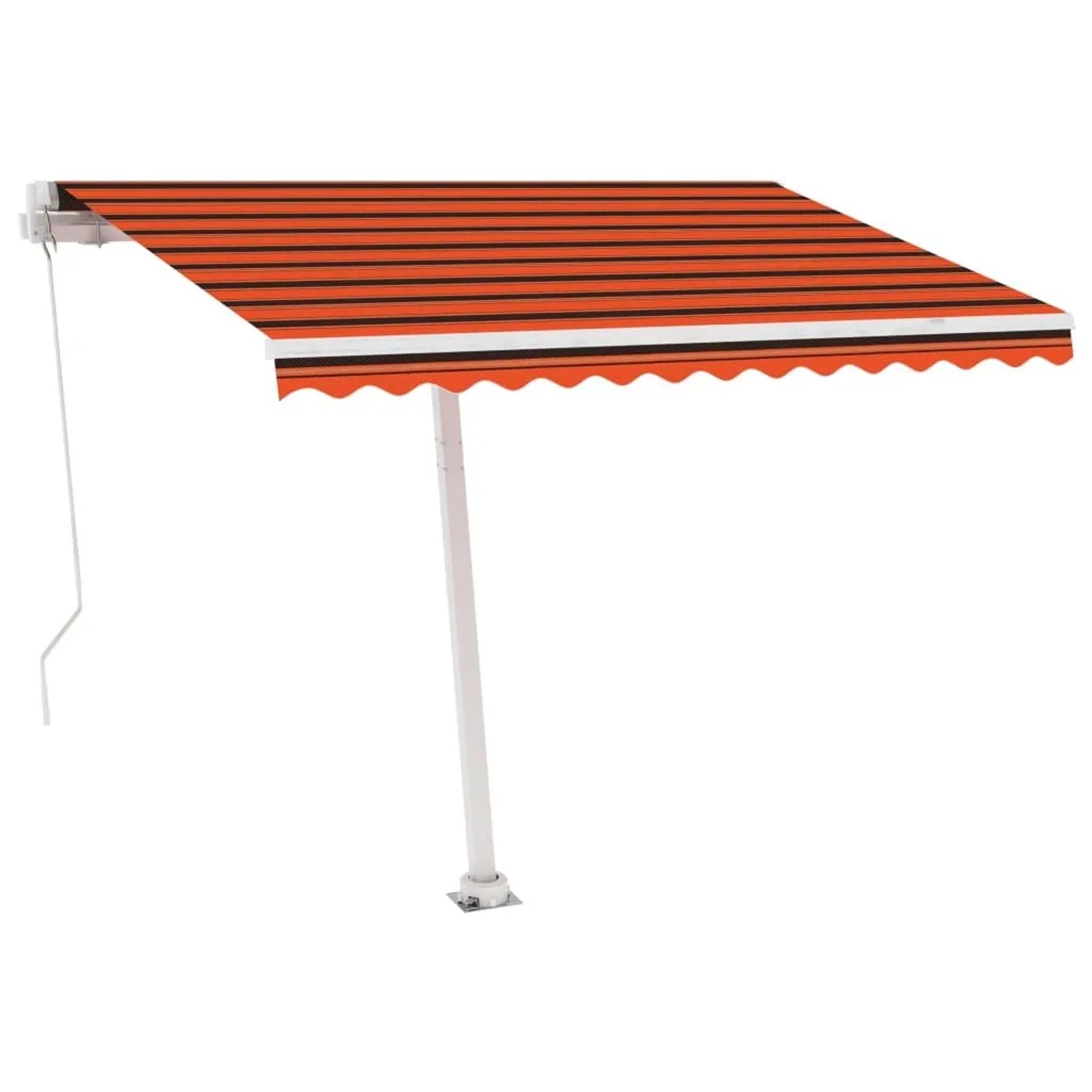 vidaXL Markise Manuell Einziehbar mit LED 300x250 cm Orange und Braun 30695 günstig online kaufen