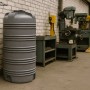 Zylindrischer, marmorierter KMND 505L Trinkwasser Wassertank aus PE für Regentonnen.