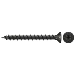 Schwarze Fischer PowerFast II Holzschraube, Senkkopf, TX-Antrieb, 5x50 mm, Vollgewinde, 30 Stück