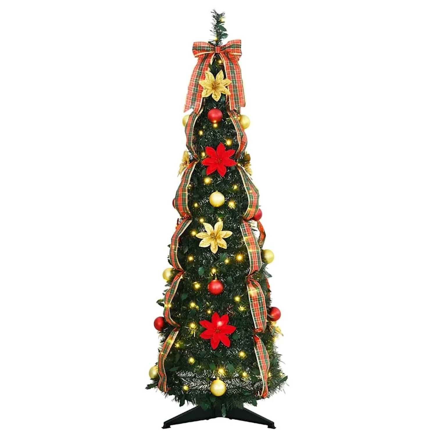 vidaXL Künstlicher Weihnachtsbaum mit 50 LEDs Grün 120 cm PVC 42018630