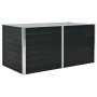 Anthrazitfarbenes vidaXL Hochbeet aus Stahl, 160x80x77 cm, ideal für Garten und Terrasse.