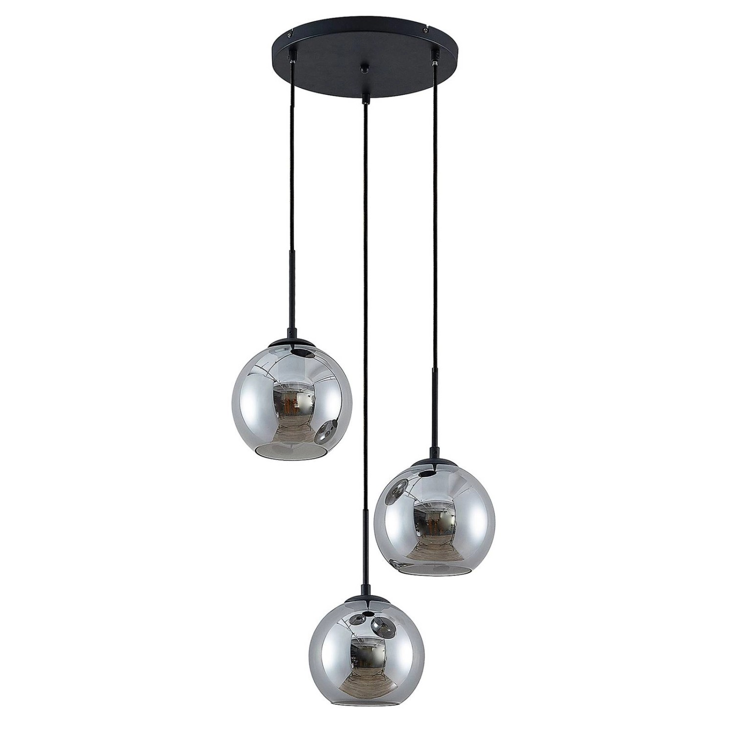 Lindby Pendelleuchte Jurian 9627830 Modern in Alu aus Metall 3-flammig E27 günstig online kaufen