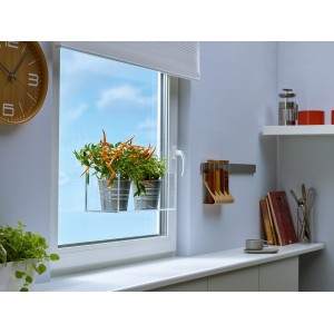 Tesa Montageband für Glas, 5m, transparent, beidseitig klebend, für unsichtbare Befestigung im Innenbereich.