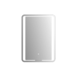 Kristall-Form Leuchtspiegel RoomLight II, 50x70 cm, mit LED-Beleuchtung und Sensorschalter.