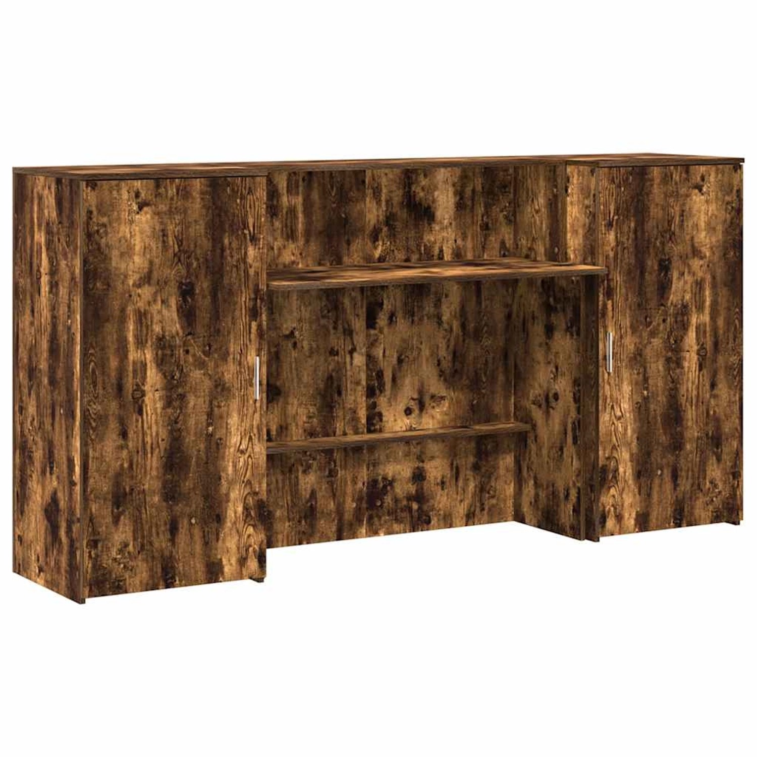 vidaXL Empfangstheke Räuchereiche 200x50x103,5 cm Holzwerkstoff 3324218 günstig online kaufen