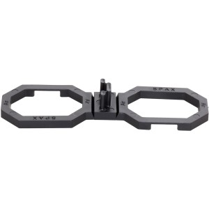 Schwarzer Spax Air Abstandhalter aus Kunststoff, 4,5 mm, für Terrassendielen.