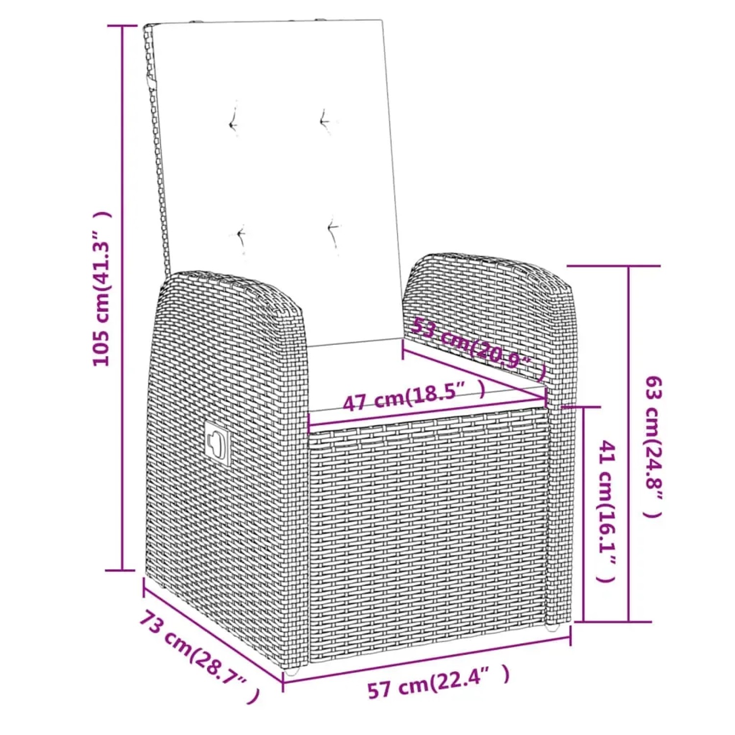 vidaXL Garten-Essgruppe, 5-teilig, grau. Rattan-Gartenmöbel mit Tisch, Stühlen und Kissen. Ideal für Terrasse und Garten.