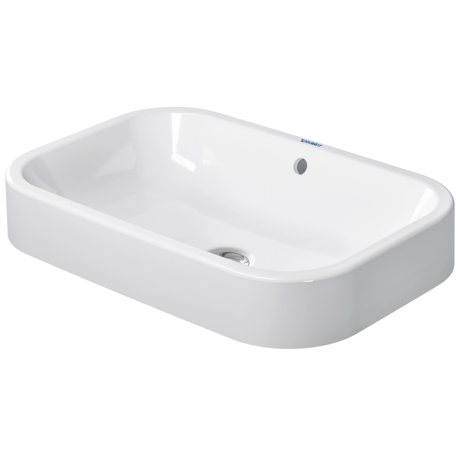 Duravit Aufsatzwaschbecken Happy D.2 60 cm Weiß WG Geschliffen mit Überlauf