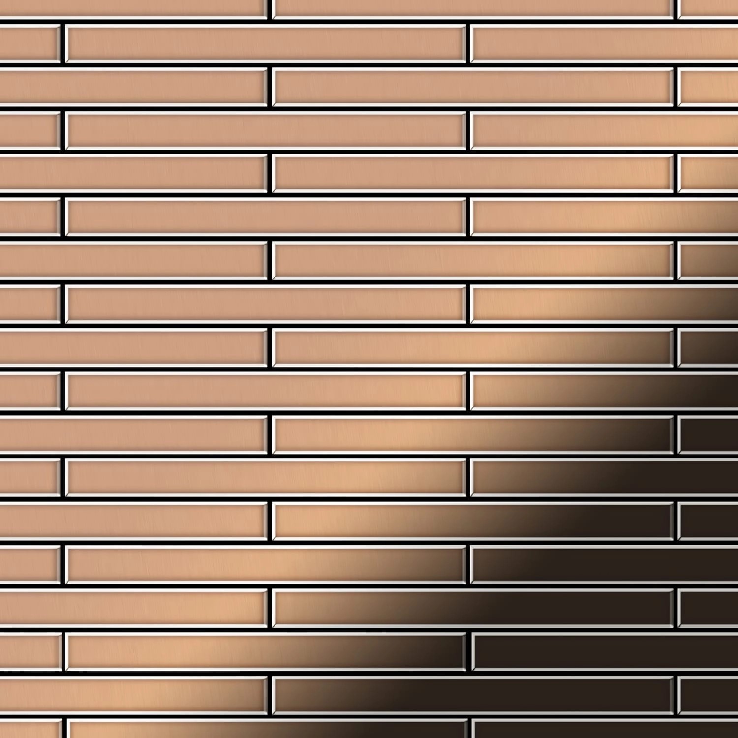 ALLOY Mosaik Fliese Massiv Metall Kupfer Gewalzt Kupfer 1,6mm Stark Avenue- günstig online kaufen