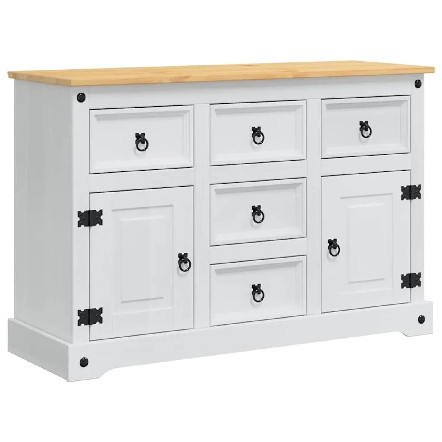 vidaXL Aufbewahrungs-Truhen mit Speicher Corona Weiß 112 x 40 x 75 cm 42021198