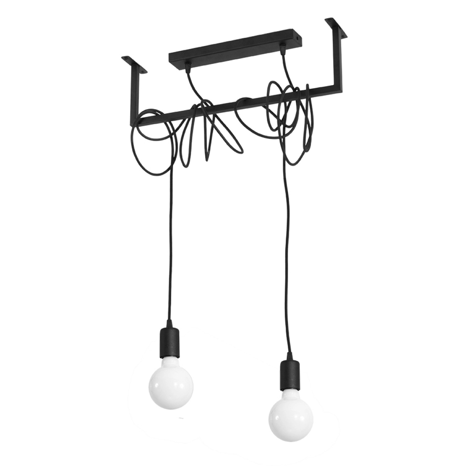 Sollux Lighting Kronleuchter Salamanca 2 Schwarz günstig online kaufen