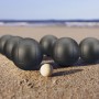 Relaxdays Boule Kugeln Set Stahl Schwarz 6 Stück 7,2 cm 4,6 kg_2