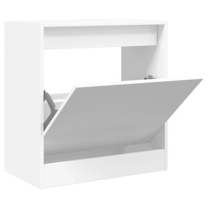 vidaXL Schuhschrank Weiß 60x34x63,5 cm Holzwerkstoff 839938