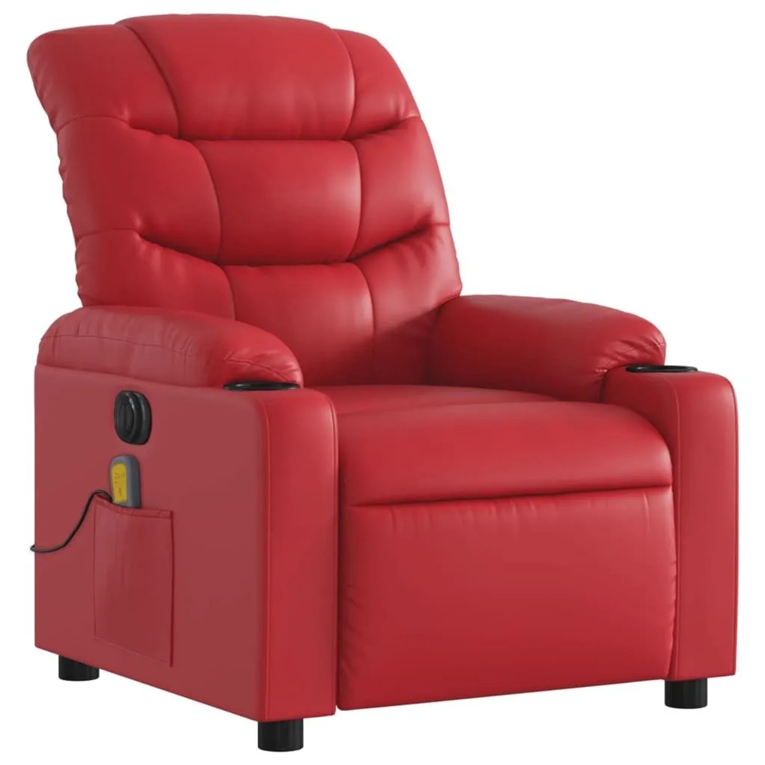 vidaXL Massagesessel Elektrisch Rot Kunstleder 3206597_4