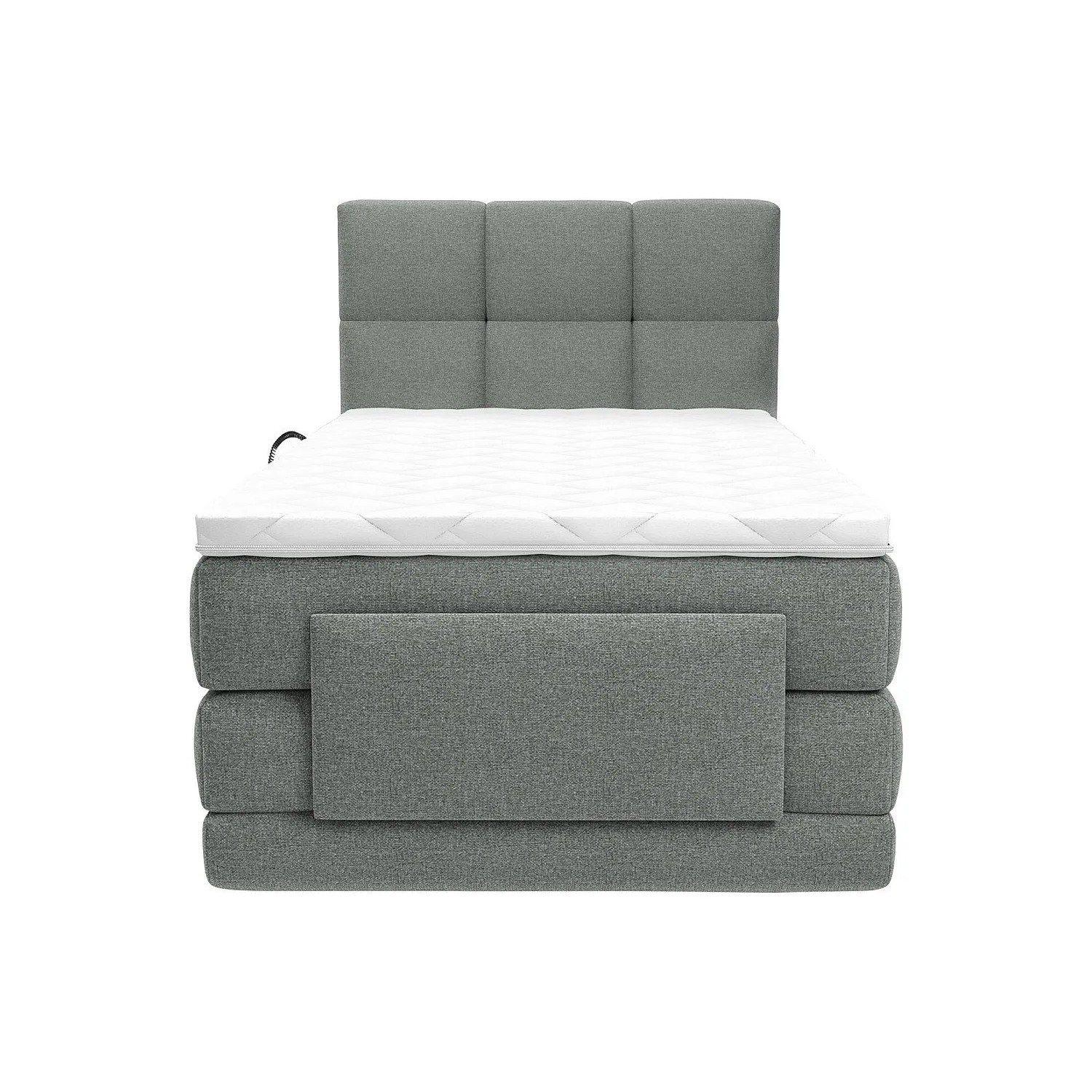 Vente-unique Boxspringbett Lodi Hellgrau 215 cm