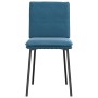 DELUKE Esszimmerstühle VERA 6er Set Blau Samt Polsterstühle Küchenstuhl Wohnzimmerstühle Essstühle Bequem_4