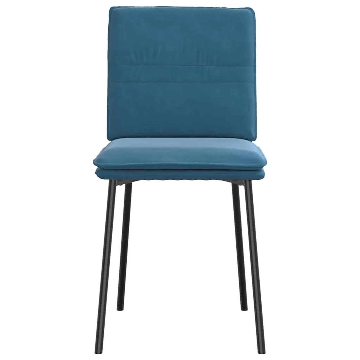 DELUKE Esszimmerstühle VERA 6er Set Blau Samt Polsterstühle Küchenstuhl Wohnzimmerstühle Essstühle Bequem_4