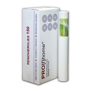 PROFHOME Renoviervlies 150g, 6 Rollen im Karton. Glatte, weiße Vliestapete für Renovierung.