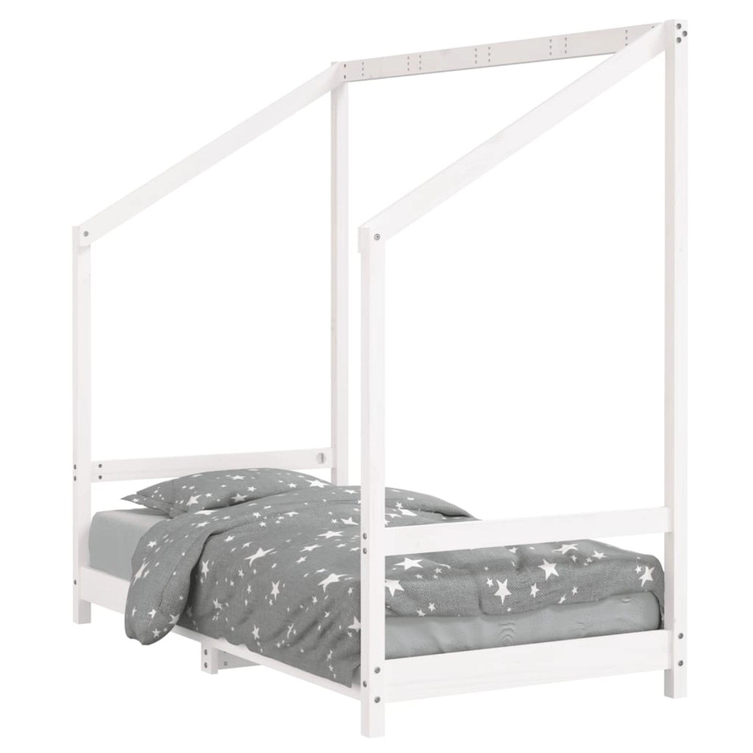 vidaXL Kinderbett Weiß 80x160 cm Massivholz Kiefer 835710 günstig online kaufen