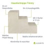 Beige Juskys Haustiertreppe Timmy mit 3 Stufen für Hunde und Katzen als Aufstiegshilfe.