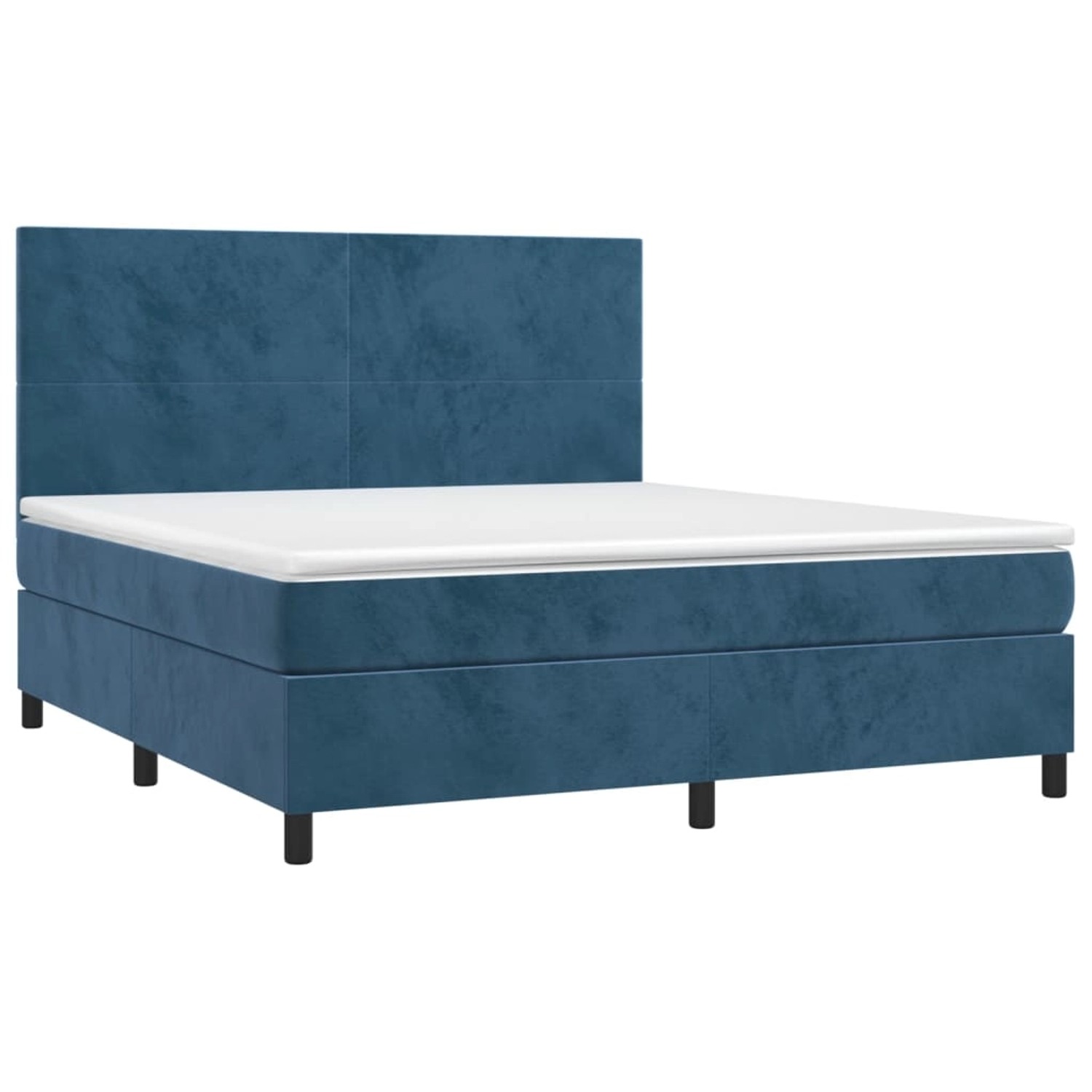 vidaXL Boxspringbett mit Matratze & LED Dunkelblau 180x200 cm Samt 3136021 günstig online kaufen