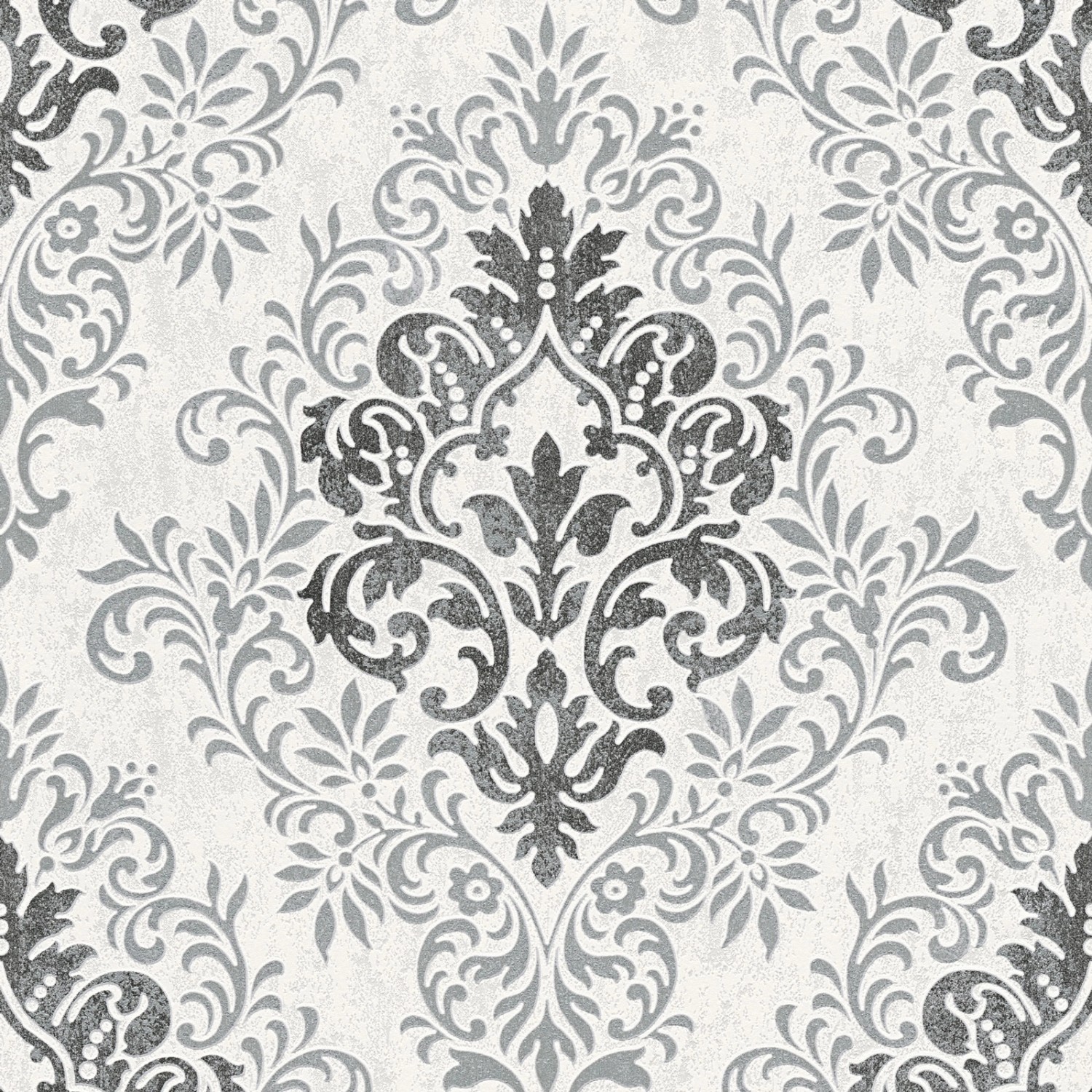 Bricoflor Barock Tapete Schwarz Weiß Ideal für Schlafzimmer und Küche Vliestapete mit Ornamenten Hoch Waschbeständig