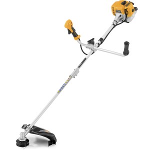 Stiga Benzin-Motorsense BC 330 AB mit Bikehandle-Griff und Tragegurt.