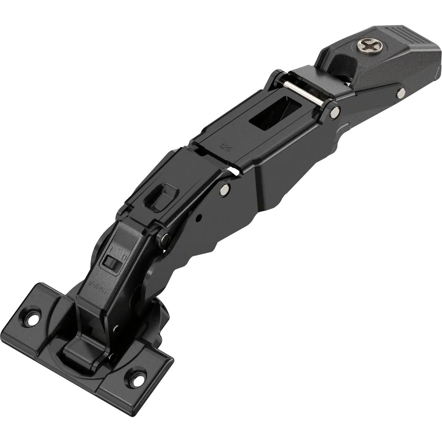 Blum Profiltürscharnier Clip top Blumotion 125 Grad Gerade mit Feder Onyx Schrauben