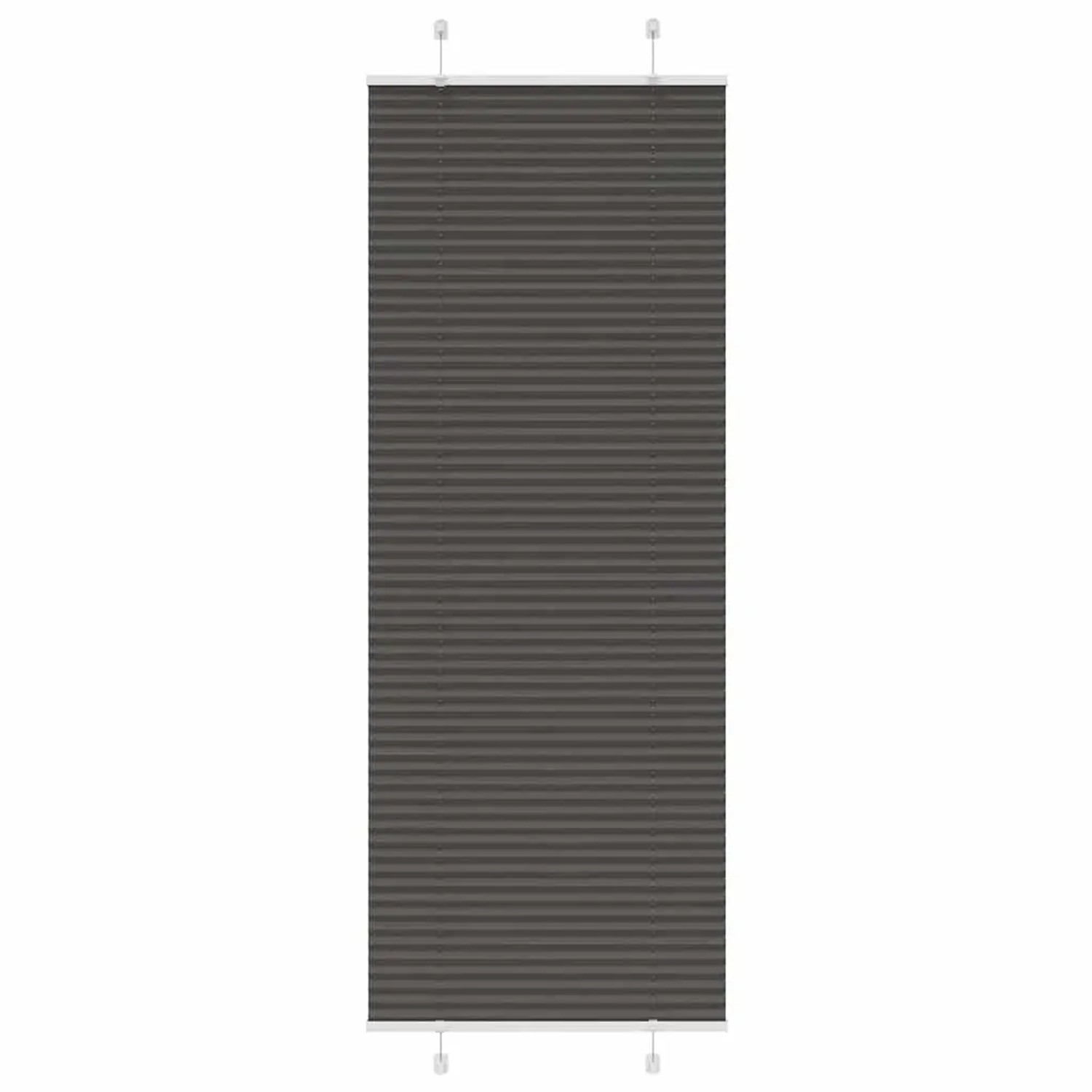 vidaXL Plissee Schwarz 70x200 cm Stoffbreite 69,4 cm Polyester 4015154 günstig online kaufen