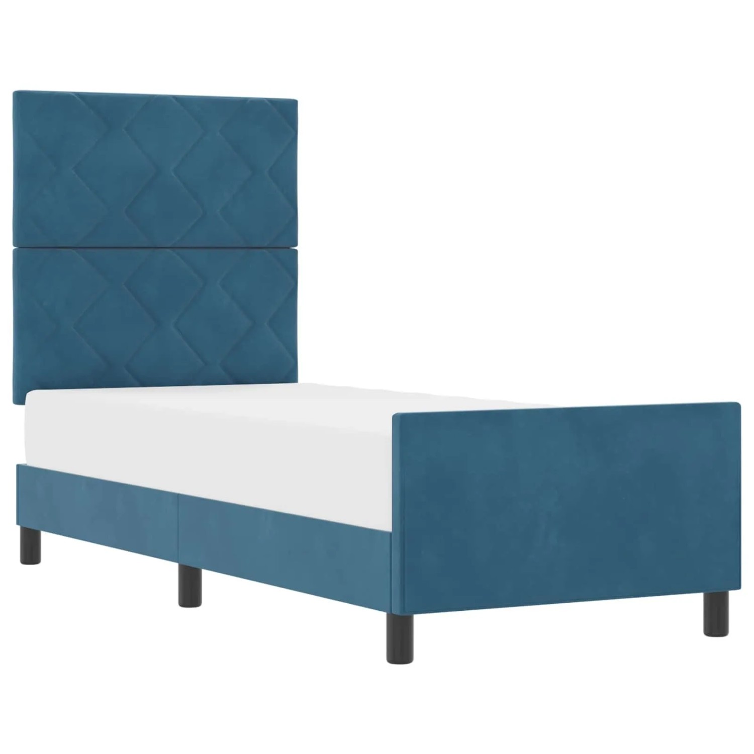 vidaXL Boxspringbett mit Kopfteil Dunkelblau 80 x 200 cm Samt 3344973