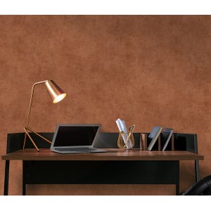 Erismann Vliestapete Elle Decoration 4 Shiny Concrete Terracotta im Arbeitszimmer.