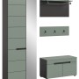Inn.Furn Garderoben-Set 4-teilig in Salbei und Grau 160 cm Cooper