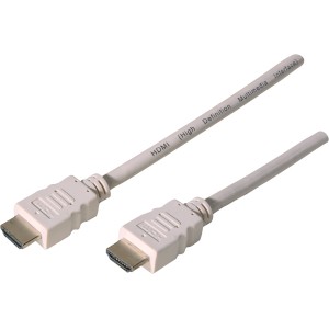 Weißes HDMI-Kabel (1,5 m) für Full HD und 3D TV, Stecker vergoldet.