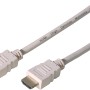 Weißes HDMI-Kabel (1,5 m) für Full HD und 3D TV, Stecker vergoldet.