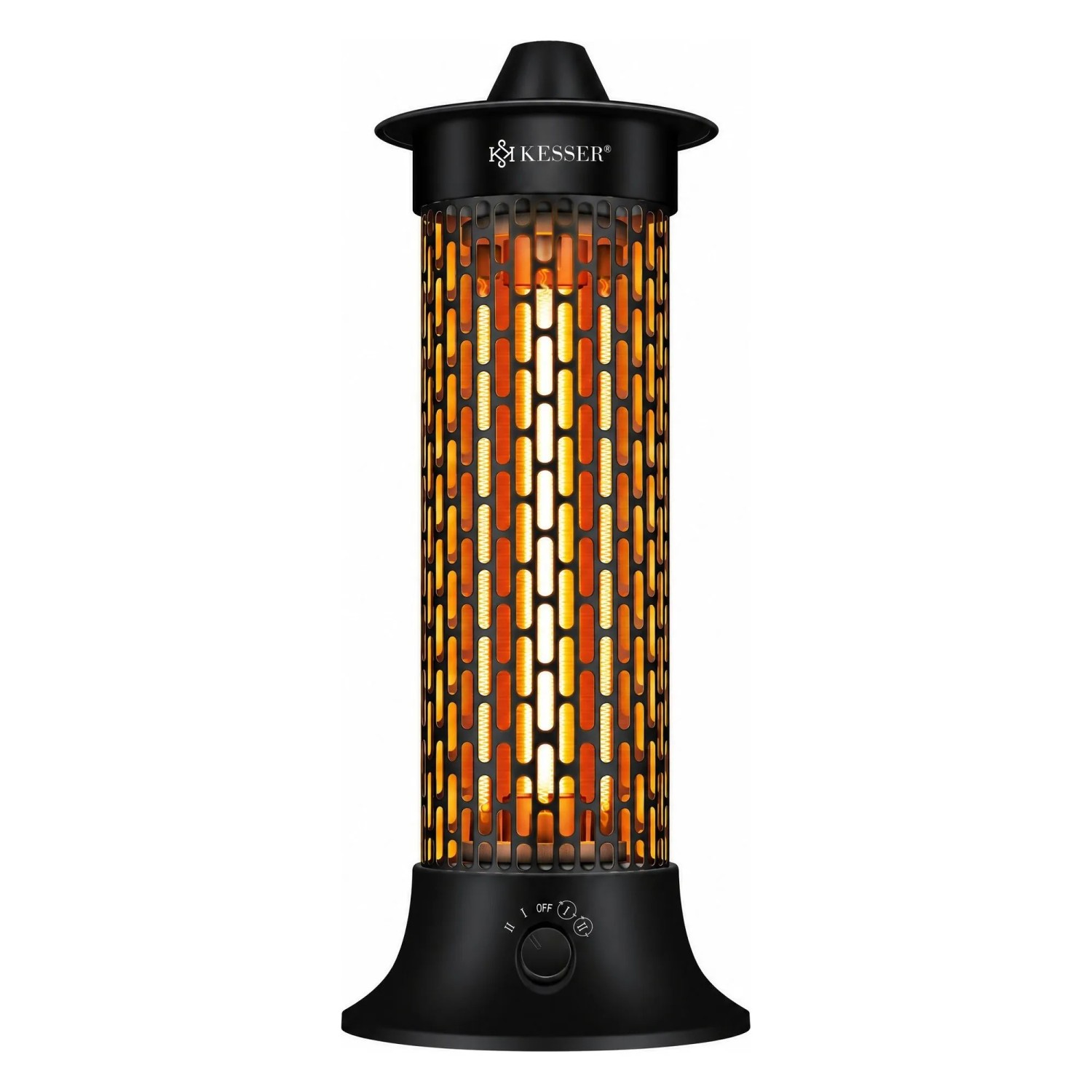 KESSER Infrarot Standheizstrahler mit Oszillation 1200 W IP55 Schwarz