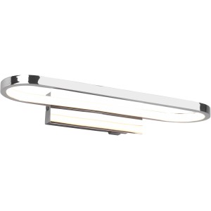 Moderne Trio LED Bad-Wandleuchte Gianni in Chrom, 75x400x148 mm, mit warmweißem Licht.