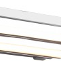 Moderne Trio LED Bad-Wandleuchte Gianni in Chrom, 75x400x148 mm, mit warmweißem Licht.