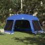 Blaues Poolzelt mit Netz und abnehmbarem Überzelt für Pools bis 457 cm Durchmesser.