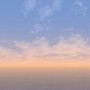 Fototapete Wolken in Blau, Weiß und Grau. Matte Oberfläche, romantisches Design für Wohnräume.