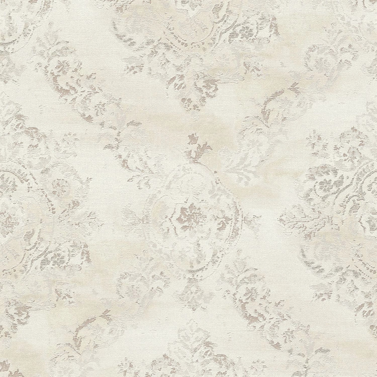 PROFHOME 387071-GU Barock Tapete Shabby Chic schimmernd Beige Gold Creme 0, günstig online kaufen