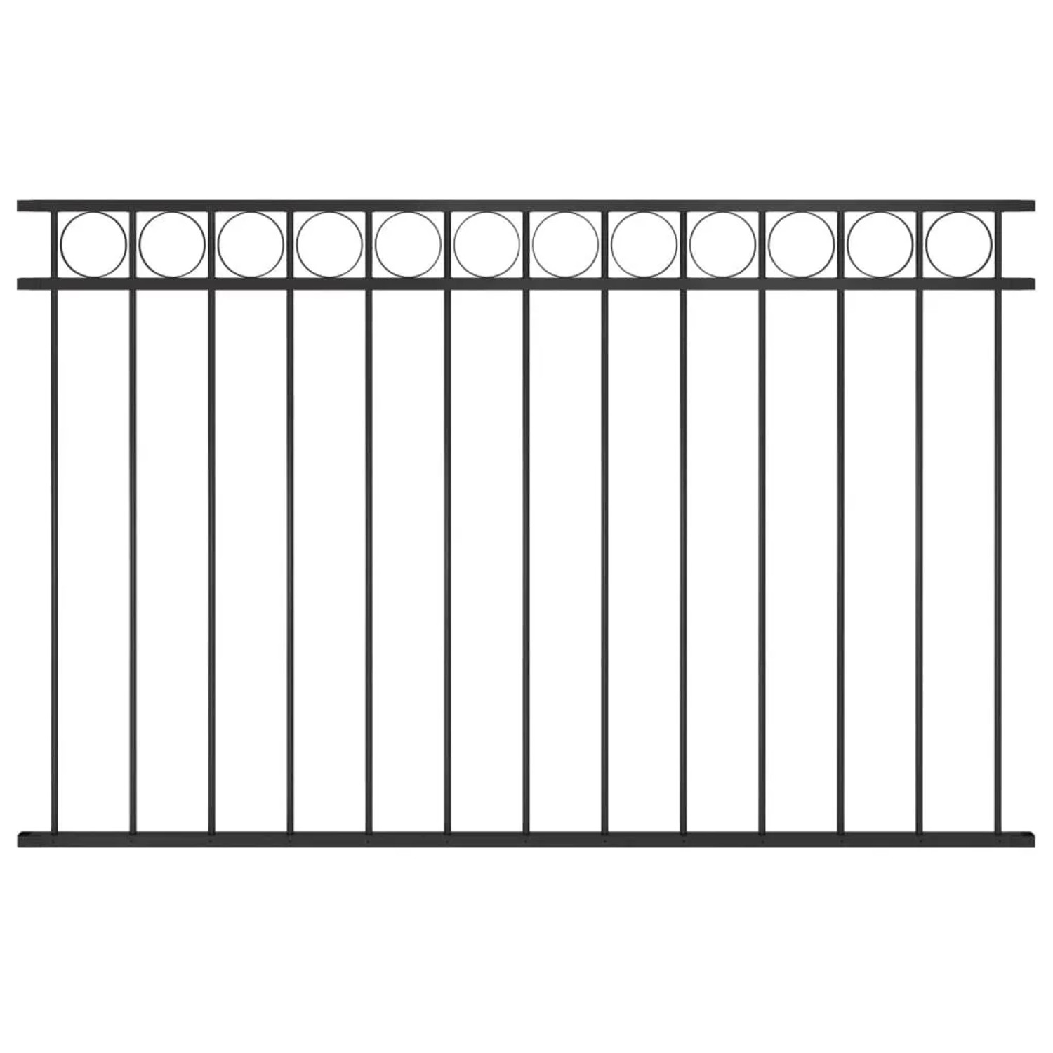 vidaXL Zaunelement Stahl 1,7 x 1 m Schwarz 146317