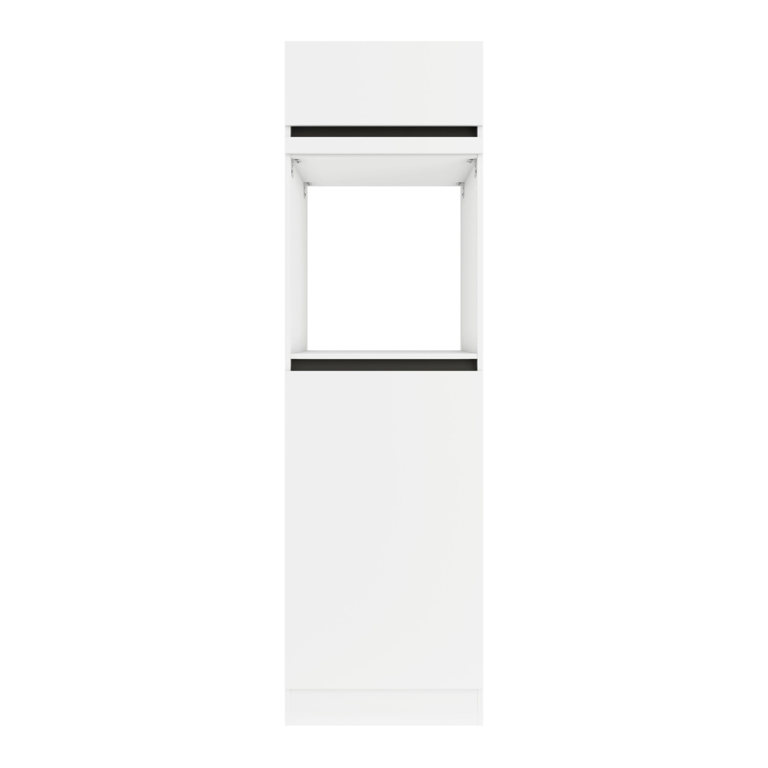 Optifit Hochschrank f. Backofen u. Kühlschrank 60 cm Luca932 Weiß Anthrazit  kaufen bei OBI | Kühlschrankumbauschränke