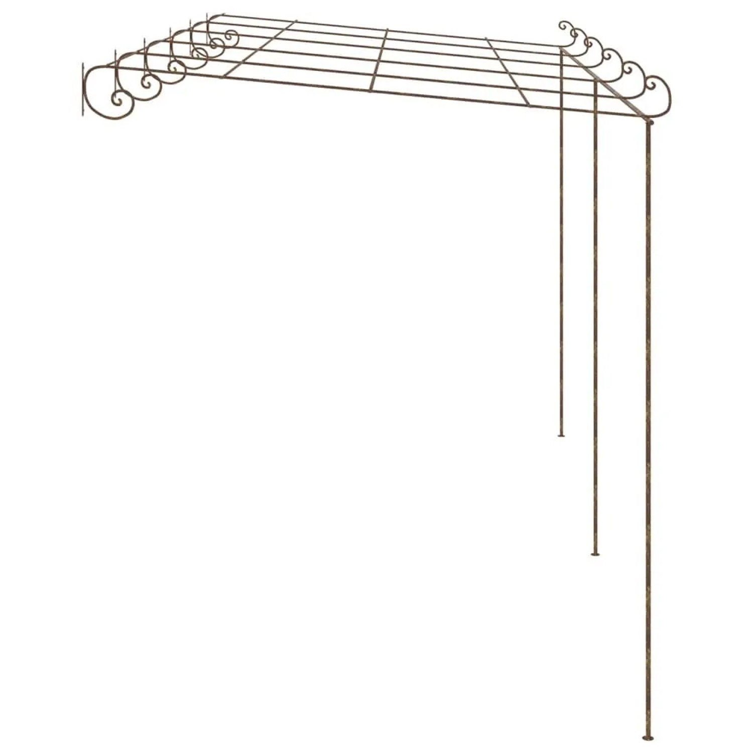 DELUKE Pergola Aus Eisen RITTO 6x3x2,5m Antik-Braun Rankhilfe Pergola Aus Metall Bausatz Freistehend Sonnenschutz Gartendeko Gartenpergola_3
