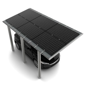 Ximax Solarcarport Linea Typ 110, 555,8 x 272,6 cm Edelstahl-Look 64 kg/m²