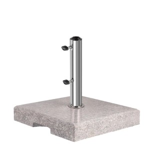 Sekey Betonschirmständer, rechteckig, 29 kg, aus Granit, für Schirmstöcke bis 48 mm.